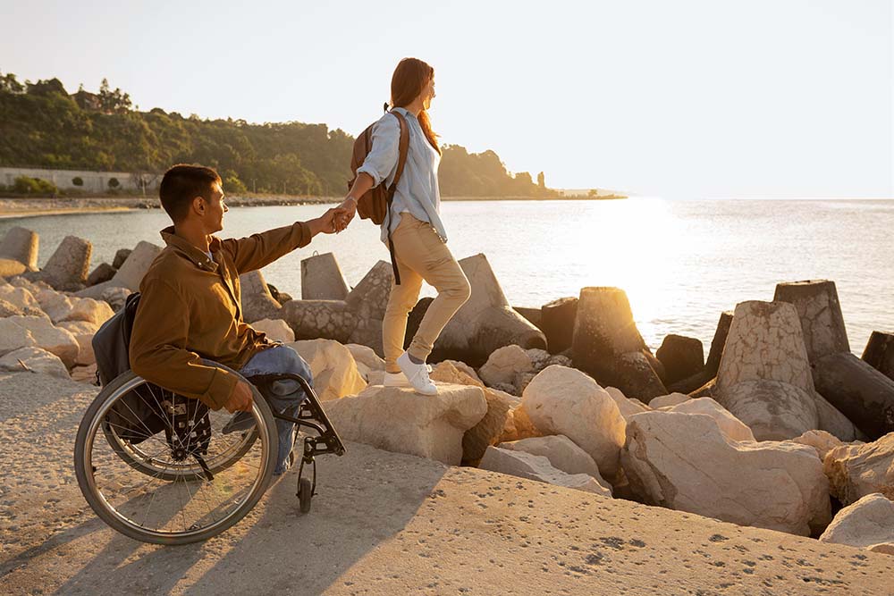 disabled couple in love